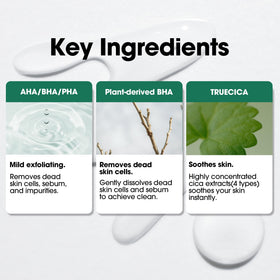 SOME BY MI AHA BHA PHA exfoliation action showing multi-action skin refinement