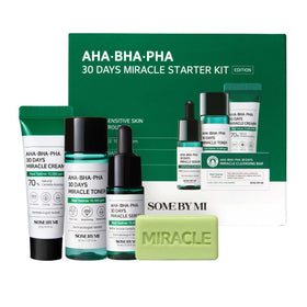 SOME BY MI AHA BHA PHA toner bottle for gentle exfoliation and refined pores.
