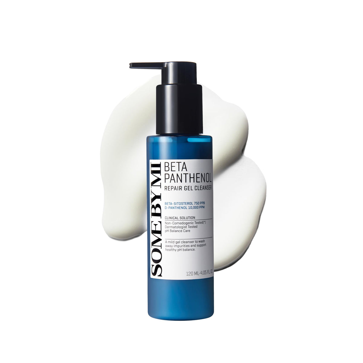 SOME BY MI Beta-Panthenol Repair Gel Cleanser bottle shows gentle, moisturizing cleanse