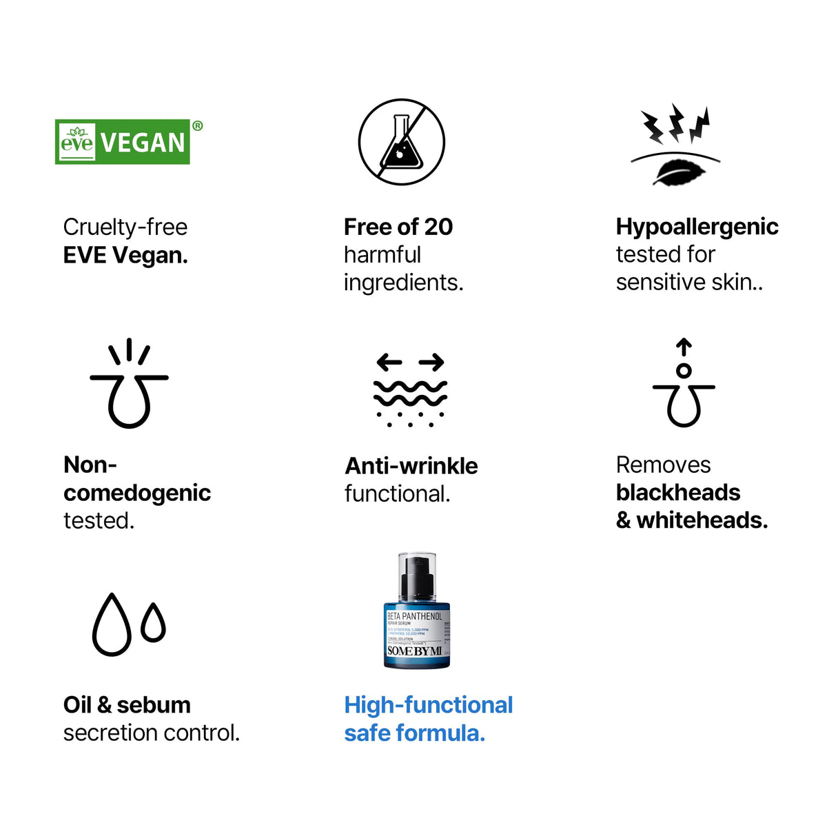 Ingredients list of SOME BY MI Beta-Panthenol Serum highlights ceramides