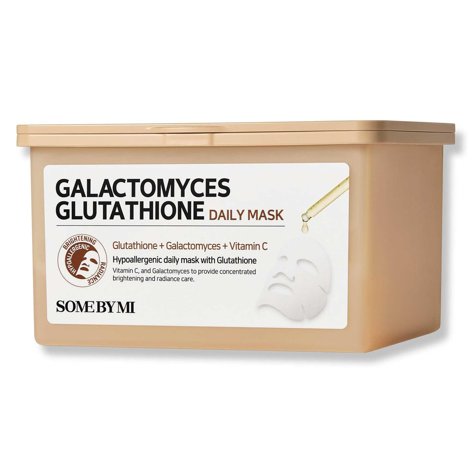 SOME BY MI Galactomyces Glutathione daily mask sheets for brightening and hydration.