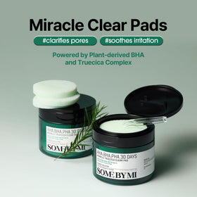 SOME BY MI Miracle Toner Pad sheets arranged for daily exfoliation and pore refinement