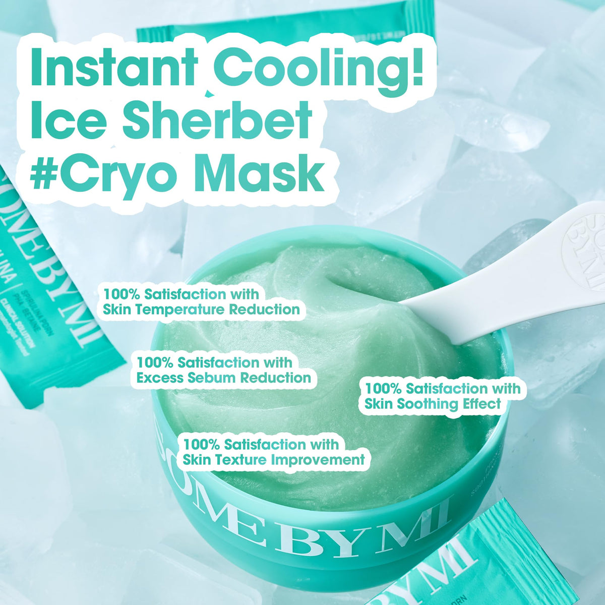 SOME BY MI PDRN Spirulina Sherbet Mask seaweed extracts for hydration and gentle exfoliation.