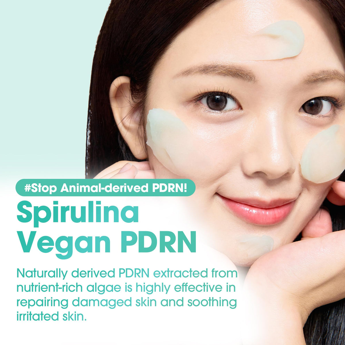 SOME BY MI PDRN Spirulina Sherbet Mask texture forms sherbet after mixing.