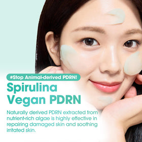 SOME BY MI PDRN Spirulina Sherbet Mask texture forms sherbet after mixing.