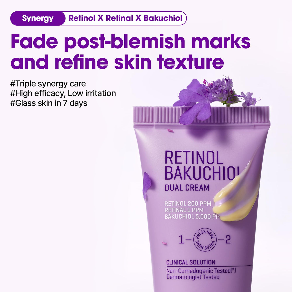 Day and night use concept with SOME BY MI Retinol Bakuchiol Dual Cream for 24h care.