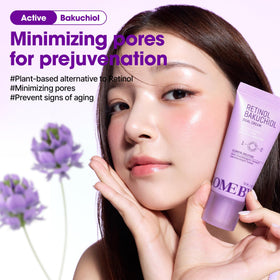 Dab of SOME BY MI Retinol Bakuchiol Dual Cream on finger for moisturization.