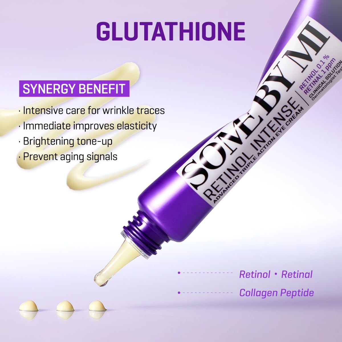 SOME BY MI Retinol Eye Cream applying near the under-eye area