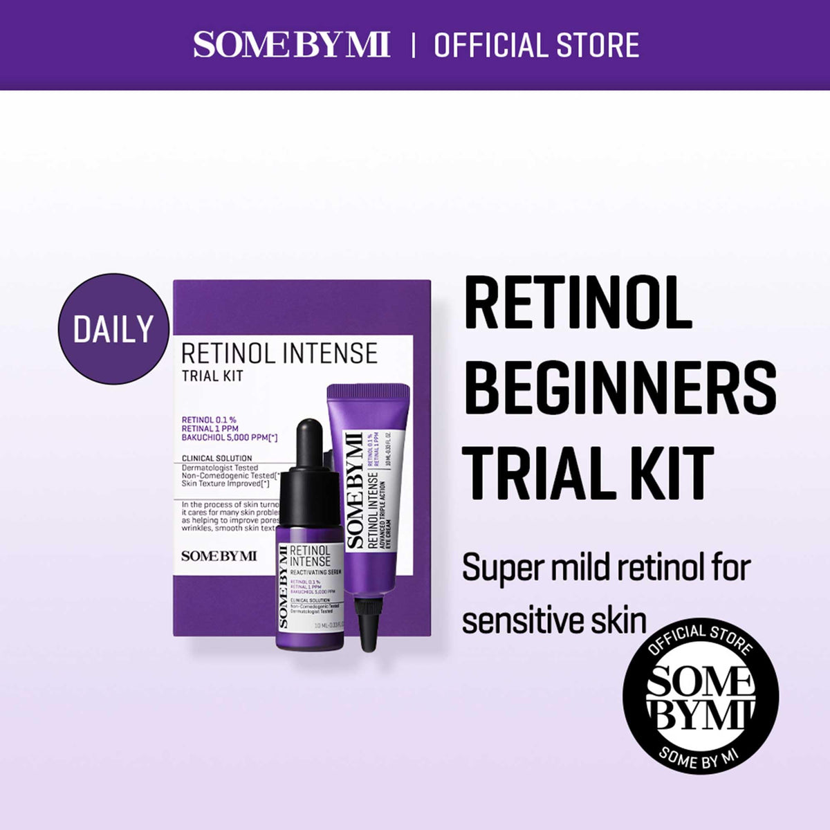 SOME BY MI Retinol Serum bottle closeup showing smooth texture
