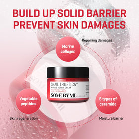 SOME BY MI Snail Truecica Miracle Repair Cream front label highlighting calming formula