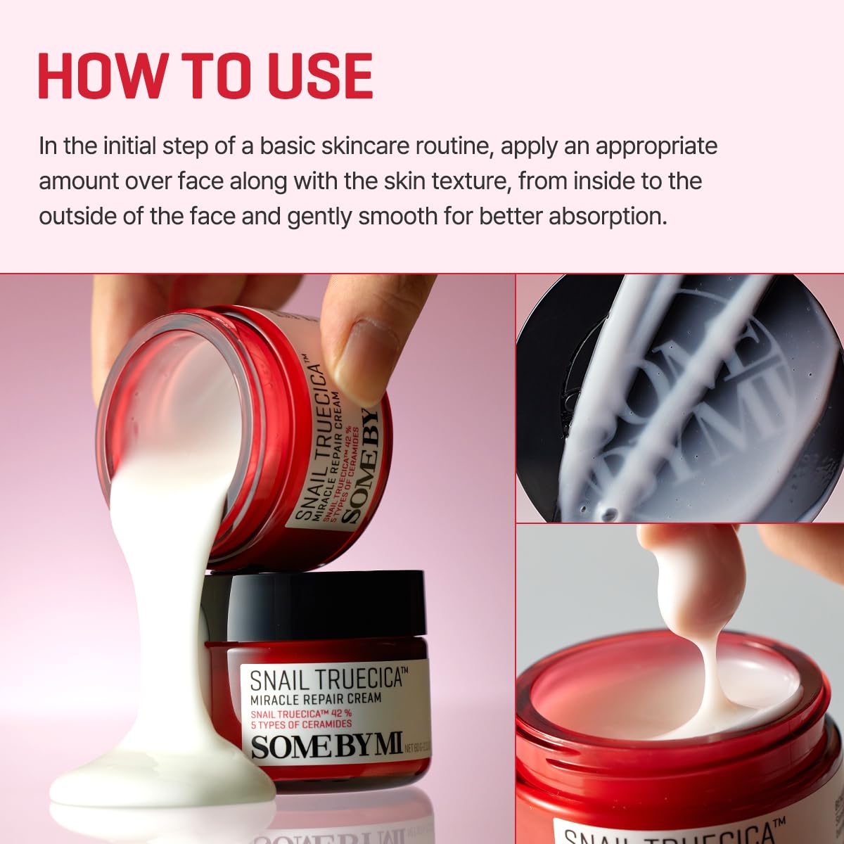 SOME BY MI Snail Truecica cream promotes gentle hydration and skin comfort