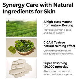 Color-contrast shot of SOME BY MI Super Matcha Pore Clean Clay Mask
