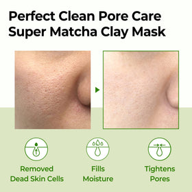 Texture detail of SOME BY MI Super Matcha Pore Clean Clay Mask with natural ingredients