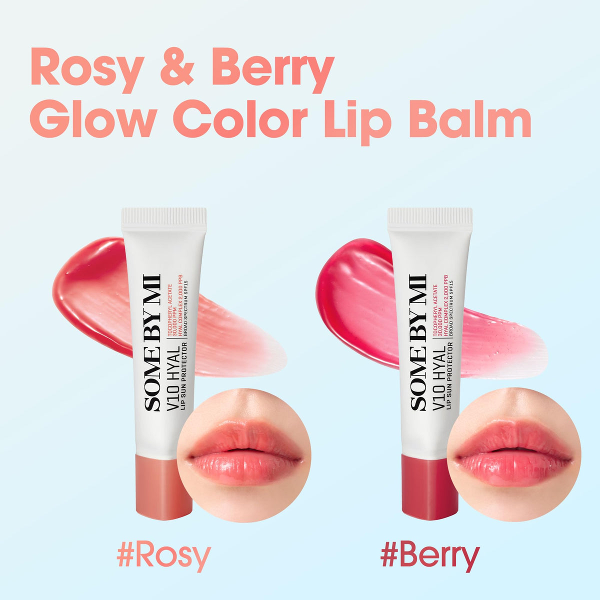 SOME BY MI V10 Hyal Lip Sun Protector Rosy keeps lips smooth and hydrated.