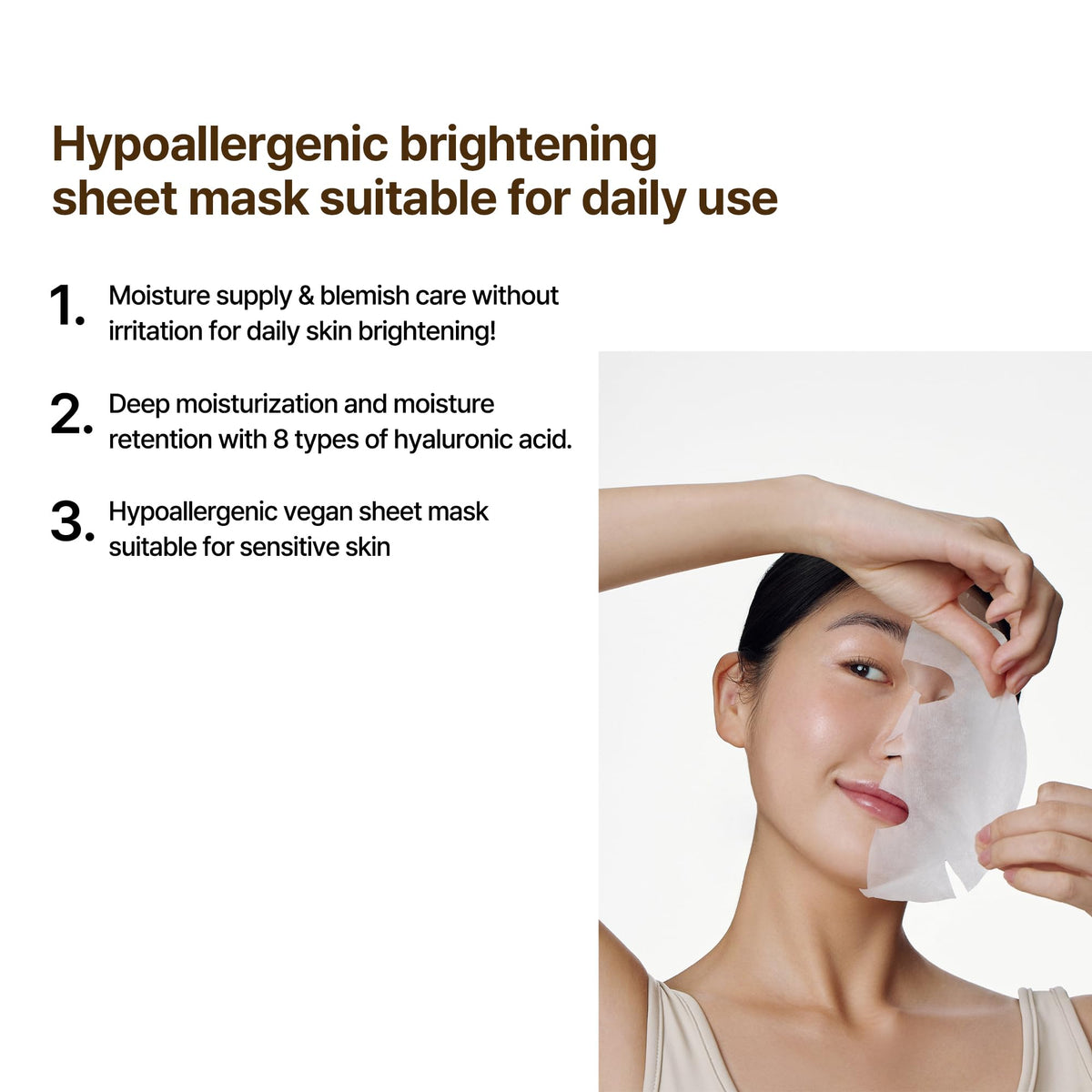 SOME BY MI vegan-certified sheet mask suitable for sensitive skin.