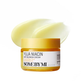 Some By Mi Yuja Niacin Anti Blemish Cream bottle highlighting brightening and even tone