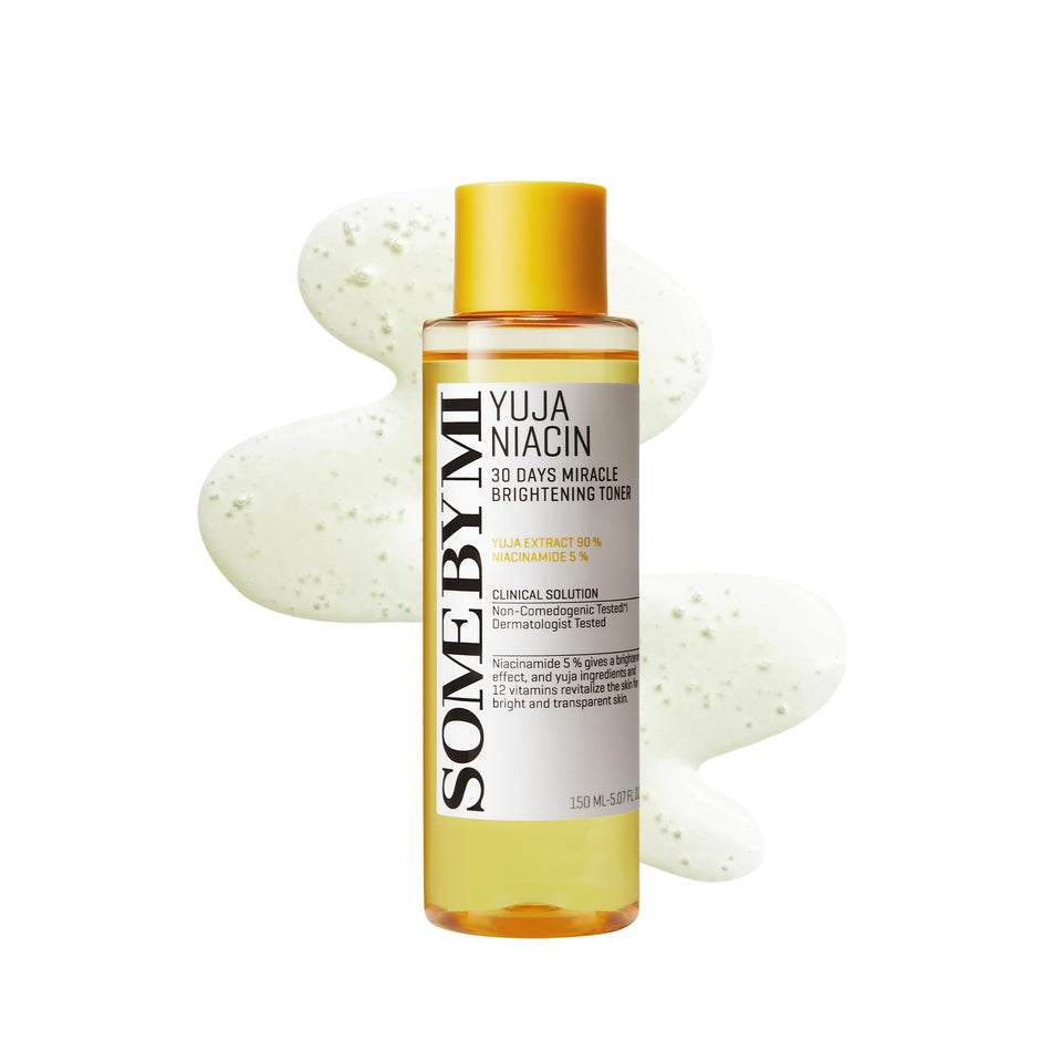 SOME BY MI Yuja Niacin Toner bottle front showing brightening formula