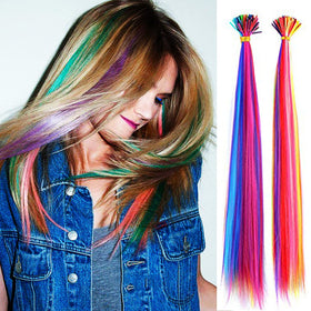 Somo Bella 100-strands rainbow extensions for easy at-home styling