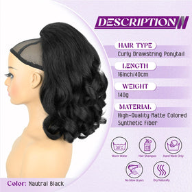 SOMOREATY drawstring ponytail with breathable net for comfortable wear.