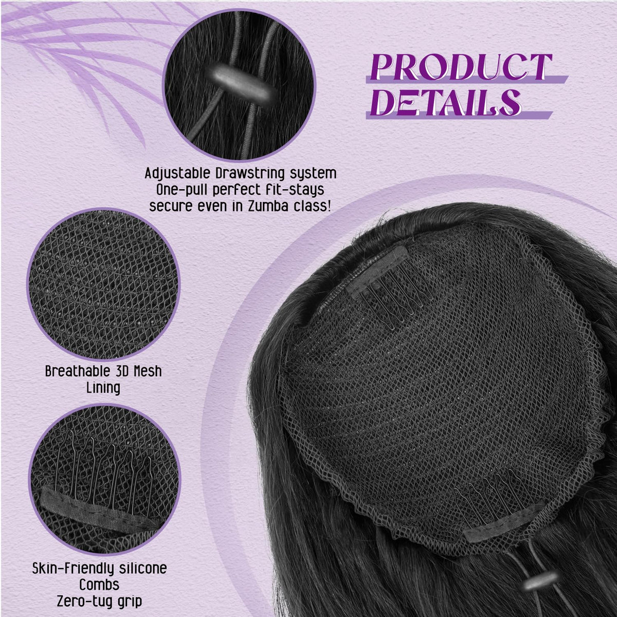 SOMOREATY low-maintenance synthetic ponytail that is easy to clean.