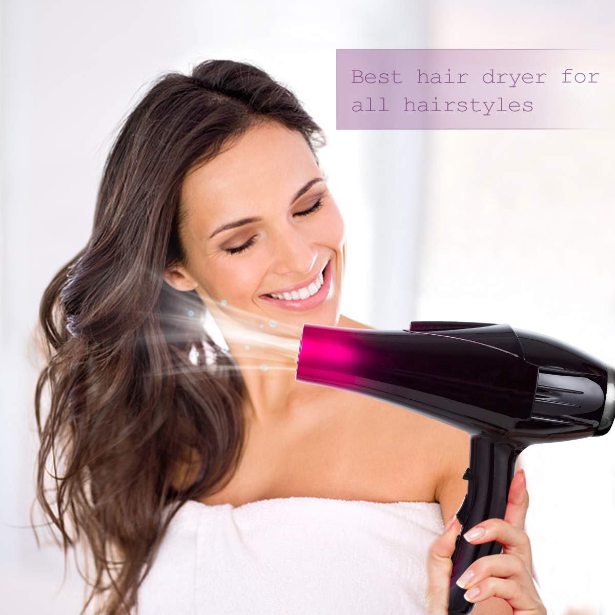 Overheat protection feature on SOMOYA hair dryer for safe use.