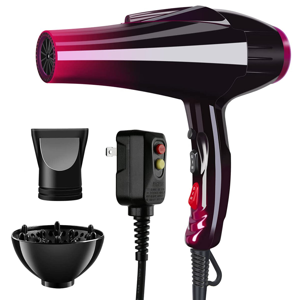 SOMOYA professional dryer with blue light ionization for smoother hair.