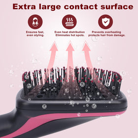 Sonew even hot air flow dries and smooths without excessive heat.