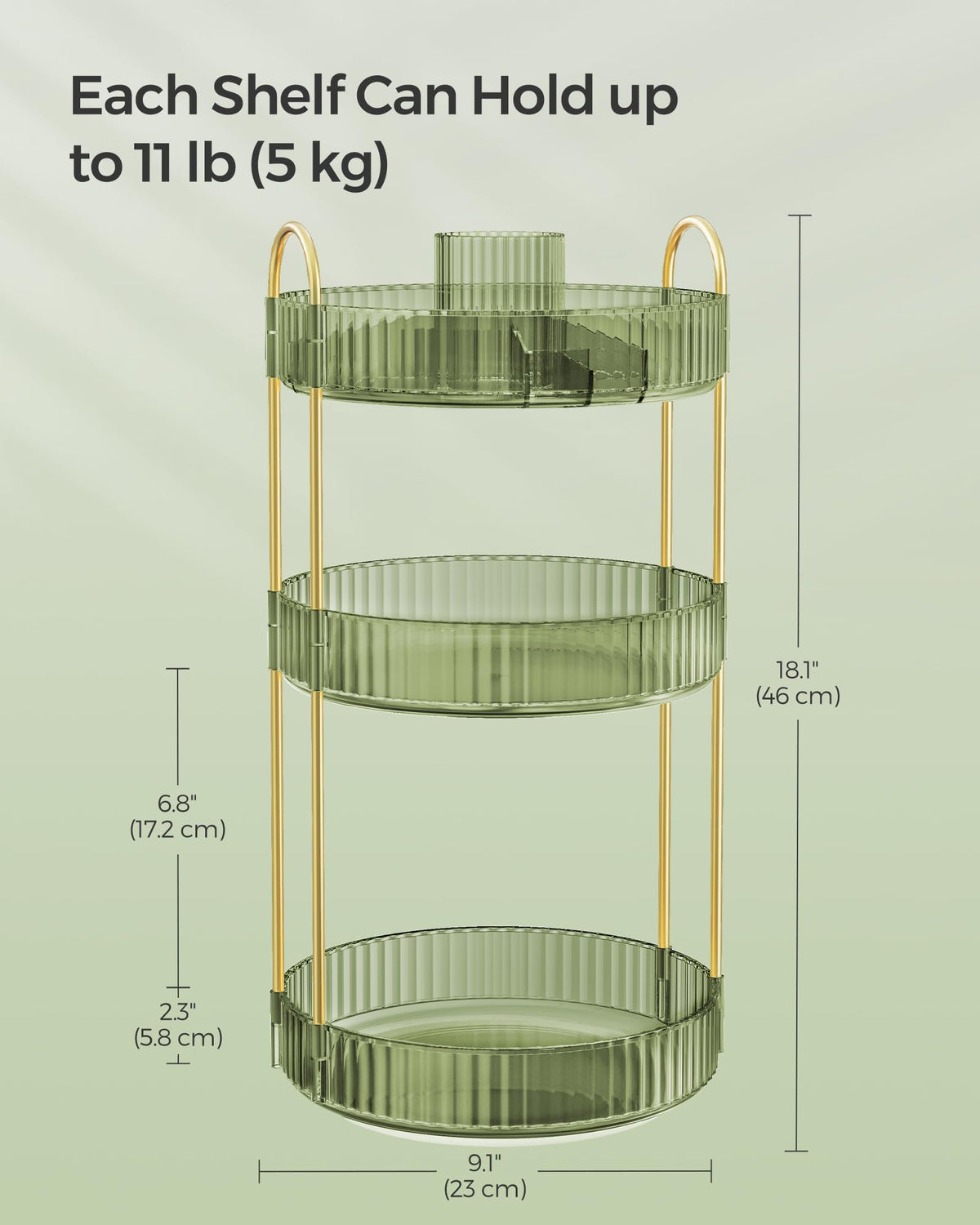 SONGMICS customizable organizer adapts to 1, 2, or 3 tiers.