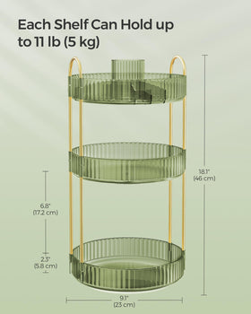 SONGMICS customizable organizer adapts to 1, 2, or 3 tiers.