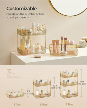 SONGMICS makeup brush holders option keeps brushes upright and tidy.