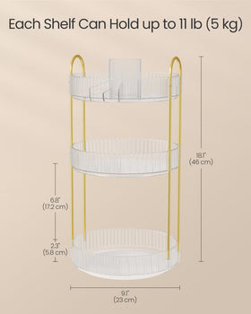 SONGMICS makeup organizer no-tools assembly for quick setup.