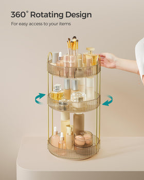 SONGMICS edge-detail of the rotating organizer keeps items secure during rotation