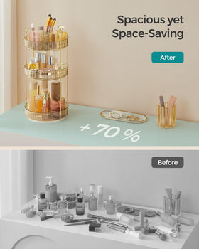 SONGMICS rotating organizer with raised edges for easy access