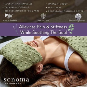 Sonoma Lavender Spa Mask lavender flaxseed insert for soothing warmth and aromatherapy.