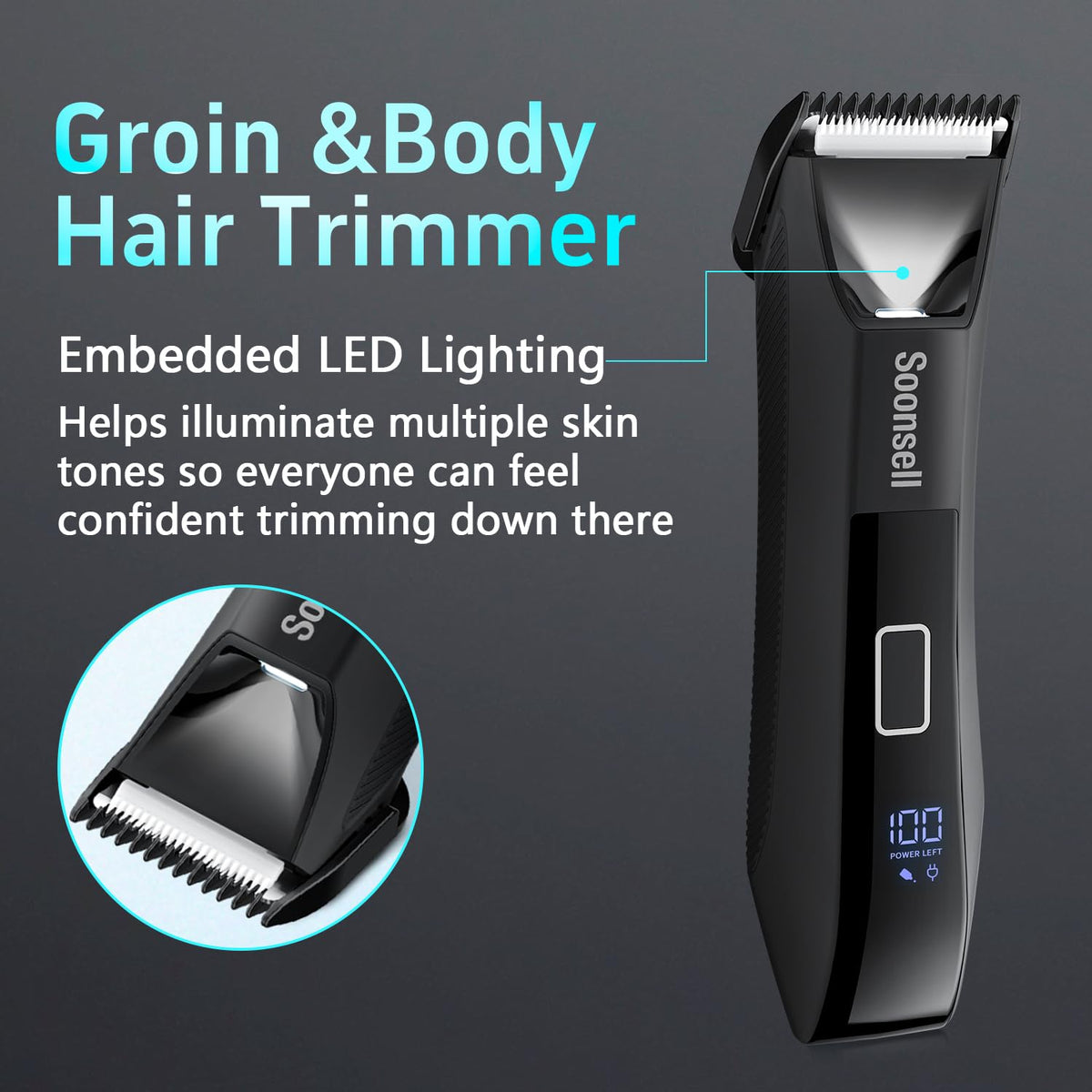 Soonsell Manscape face shaver with dual-action head for a smooth finish.