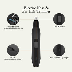 Soonsell nose hair trimmer ultra-low noise for quiet operation anywhere.