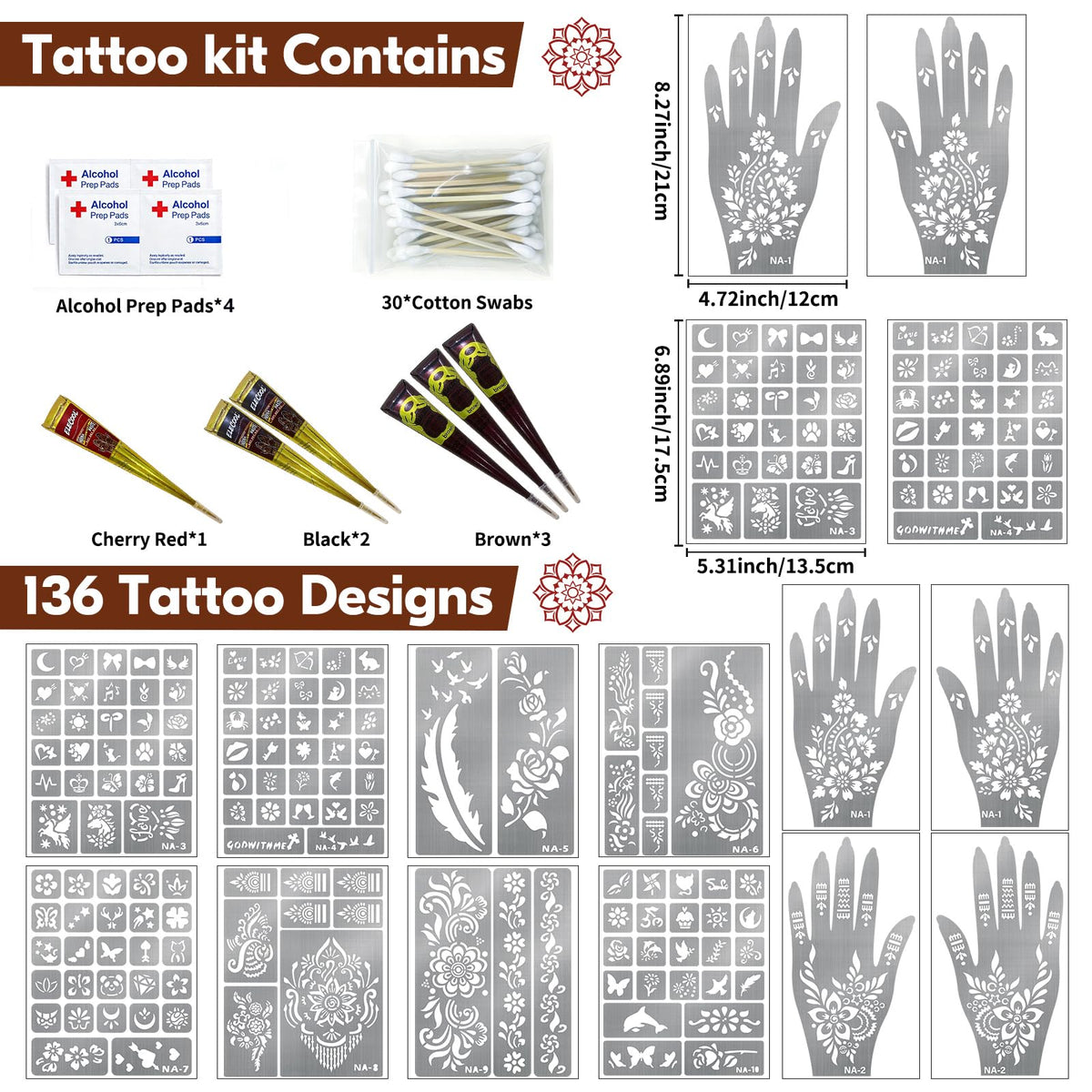 SOOVSY large hand stencil ideal for bold festival designs on skin.