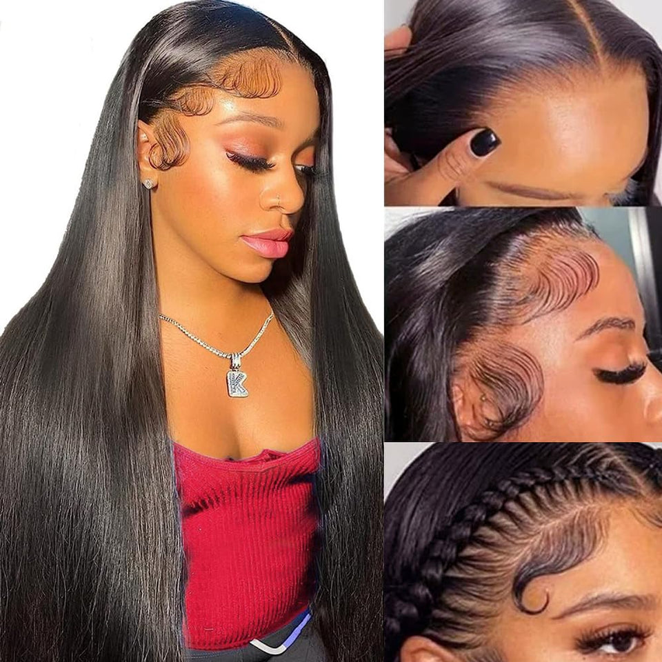SOPSFR 13x6 HD lace front wig with straight hair for daily wear