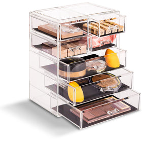 Sorbus lipstick-drawer stores tubes neatly for easy selection during touch-ups.