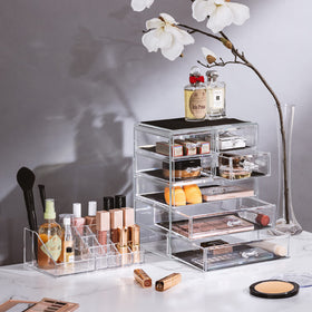 Sorbus lip product slots in the top drawer for quick access to lipsticks.