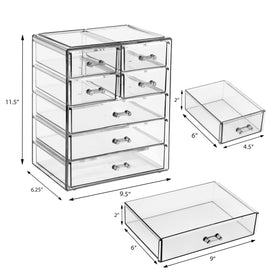 Sorbus wide-drawers provide space for brushes and larger palettes for efficient storage.
