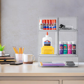 BPA free shatter resistant acrylic keeps contents visible