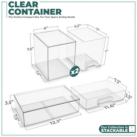 Sorbus clear acrylic organizers for bathroom counter stackable organization