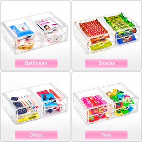 Sorbus large stackable drawers filled with brushes palettes and bottles illustrating versatile storage