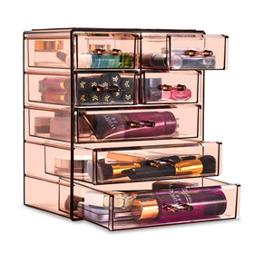 Sorbus clear acrylic helps you spot items at a glance.