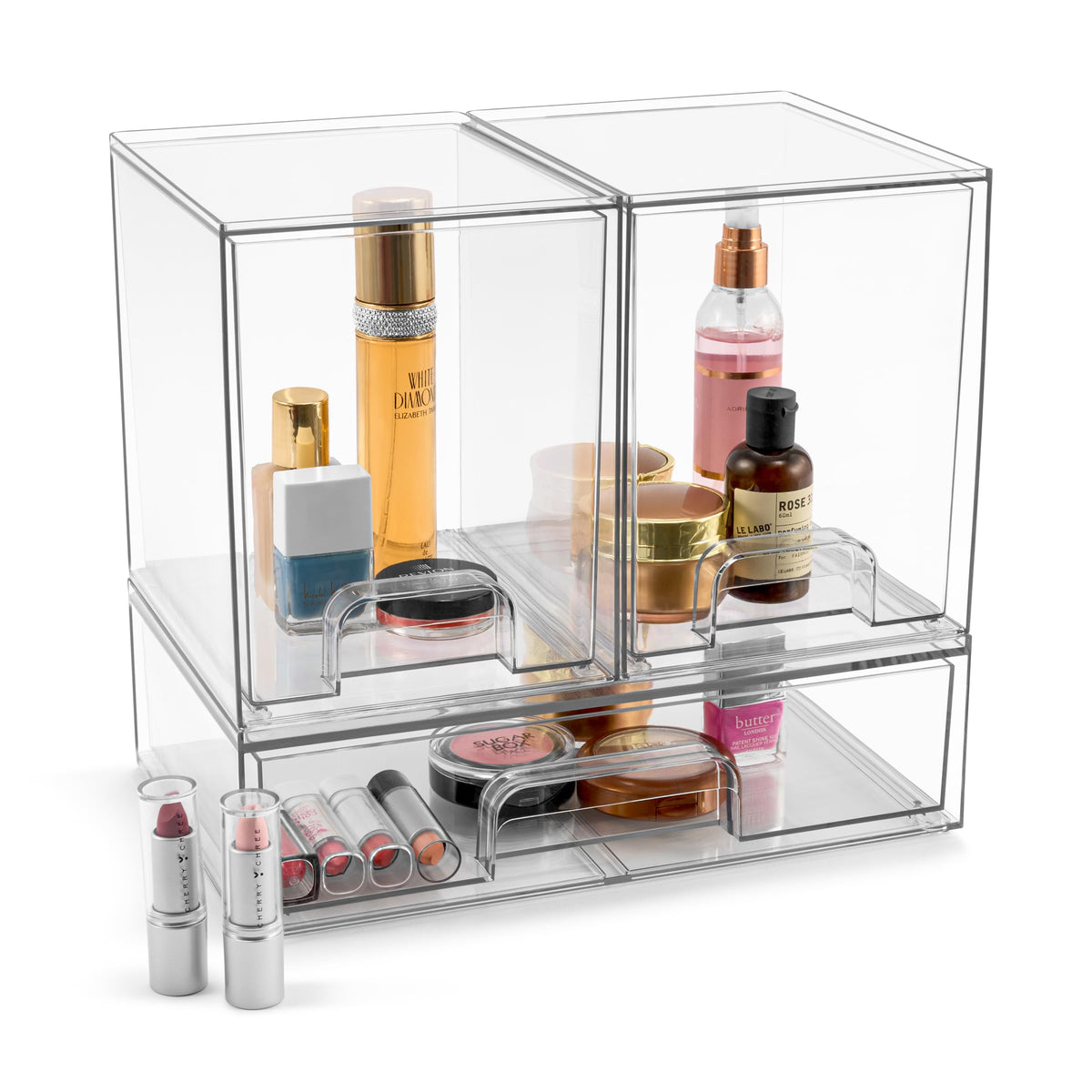 Sorbus under-sink clear drawer for compact storage