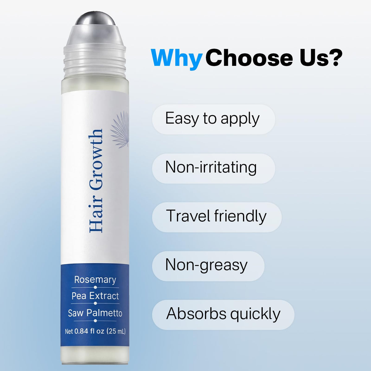 Travel-friendly 0.84 fl oz bottle on vanity