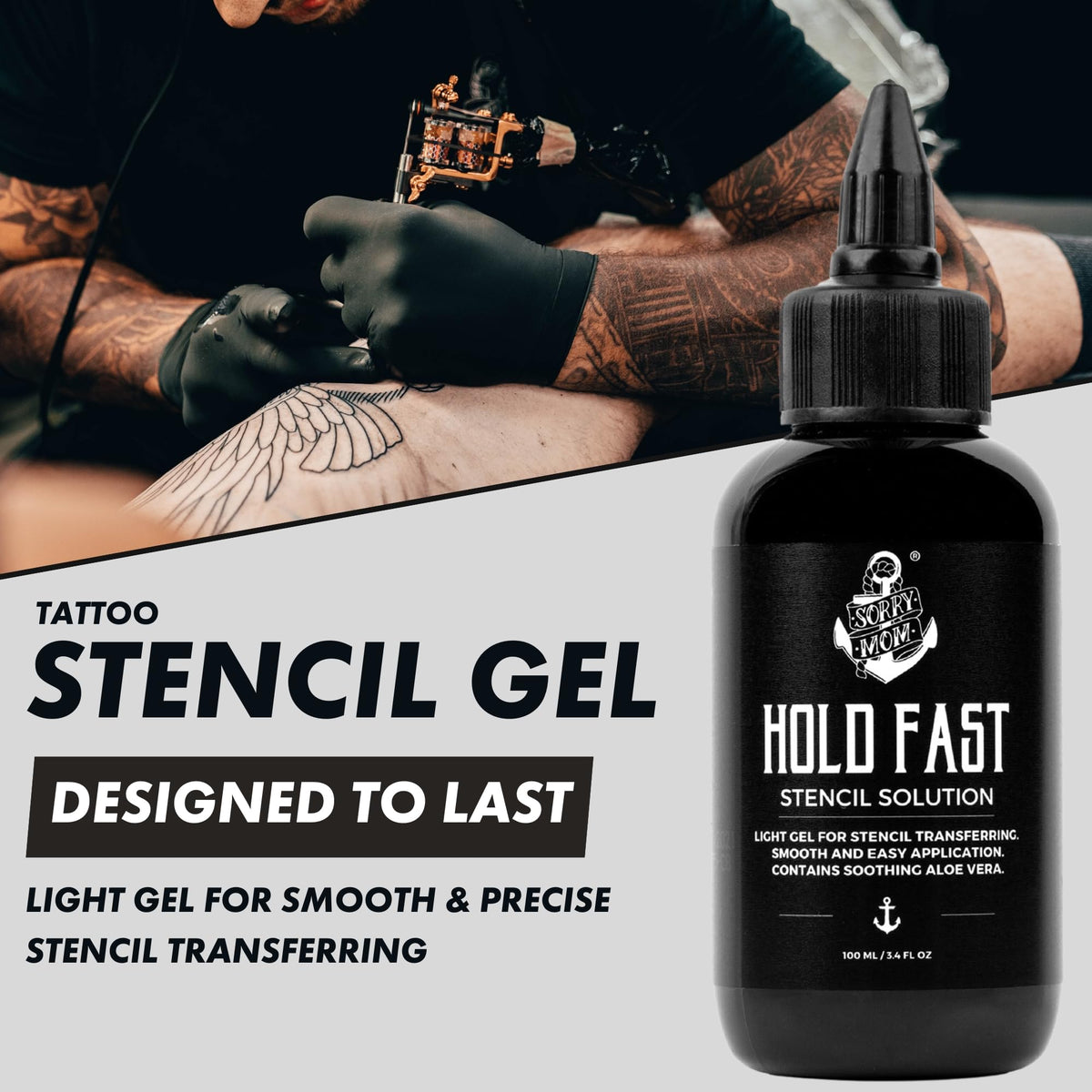Sorry Mom HOLD FAST dries quickly to prevent smudging.