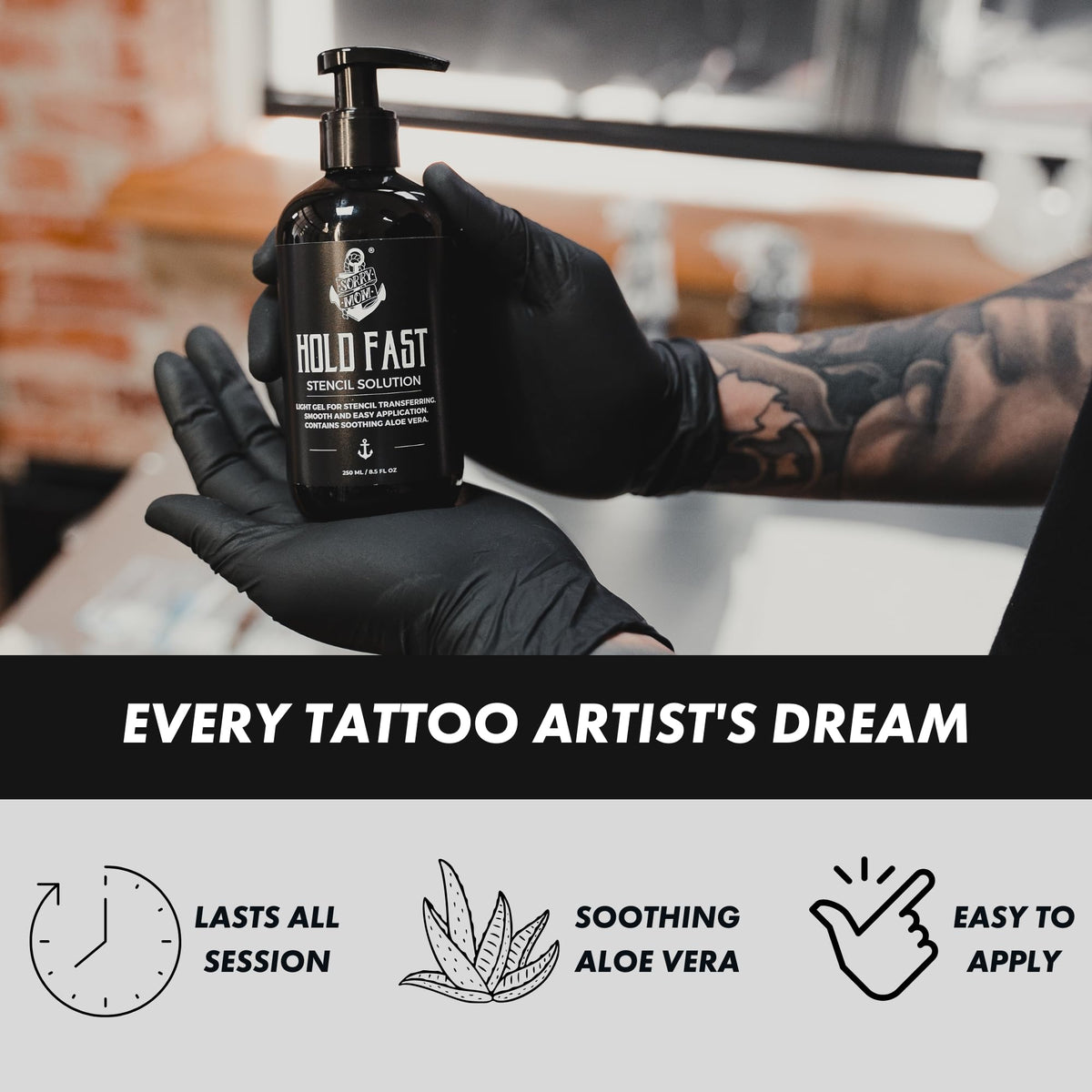 Bold transfer lines achieved with Sorry Mom HOLD FAST gel for clean outlines.