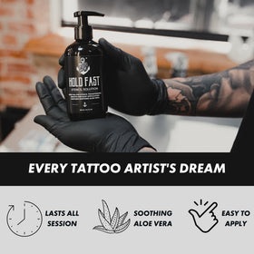 Bold transfer lines achieved with Sorry Mom HOLD FAST gel for clean outlines.
